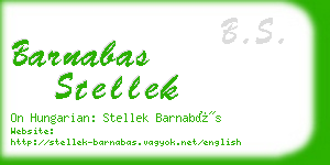 barnabas stellek business card